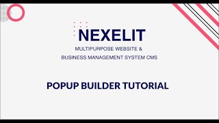 how to use popup builder of nexelit [upl. by Tad751]