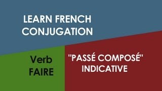 Learn French  Verbs  Verbe Faire au passé composé  to do [upl. by Nimrahc975]