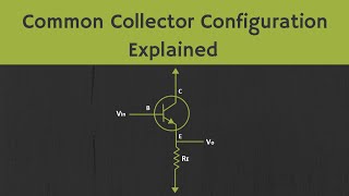 BJT Common Collector Configuration Input and Output Characteristics Explained [upl. by Burr]