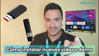 HISENSE TV Como instalar nuevos videos demo [upl. by Airotahs5]