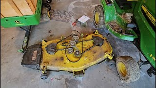 How to Install John Deere 54quot Mower Deck [upl. by Misa]