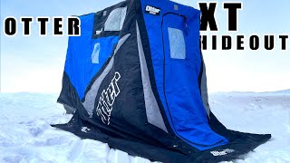 NEW 2023 XT Otter Hideout Insulated Best Flip Over Ice Shelter [upl. by Pollock269]