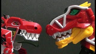 Power Rangers DIno Charge TRex Megazord Toys Fight Transfomation [upl. by Spohr]