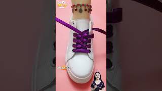 How to tie sneaker laces trendy shoelaces McQueen shoelaces shorts [upl. by Sheryle]