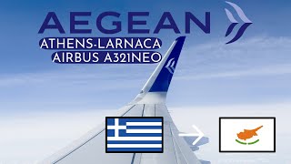 Aegean Airbus A321Neo  ATHLCA  Economy [upl. by Cissie215]