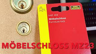 Möbelschloss MZ23 Furniture lockSchrankschloss öffnenSpindschloss knackenSekretär Schloss öffnen [upl. by Nnil]