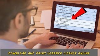 How to print Learning licence online print learners licence [upl. by Nuahs]