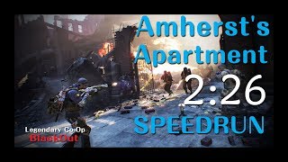 The Division  Amhersts Apartment Legendary CoOp 0226WR PC181 BlackOut WithOut Hunter [upl. by Nhoj]