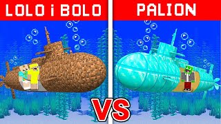 Minecraft DOM w ŁODZI PODWODNEJ CHALLENGE PALION vs LOLO vs BOLO [upl. by Dickey]