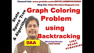 Graph Coloring Problem using Backtracking  Graph Coloring Problem  State Space Tree  Algorithm [upl. by Bela]