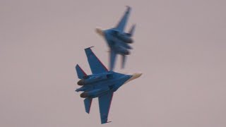 Russian Knights Su35S aerobatics at the Dubai Airshow 2023 [upl. by Nesta]