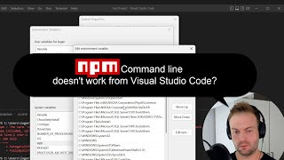 NPM Command line doesnt work in Visual Studio Code From Visual Studio 2022 nodejs workload install [upl. by Cassi]