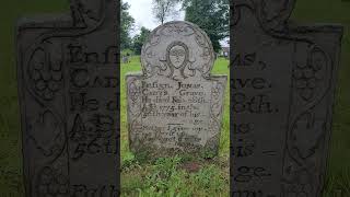 Headstone of Ensign Jonas Cady 1775 Stafford Springs CT cemetery [upl. by Gusta357]