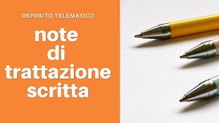 Note di trattazione scritta  Deposito telematico con SLpct [upl. by Archibald]