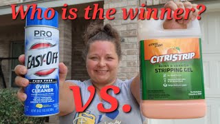 Oven Cleaner vs Citristrip Paint Remover amp Sanding Furniture [upl. by Ruhtua]