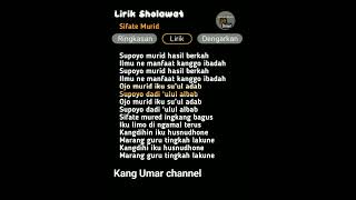 lirik sholawat terbarusifate murid sholawat sholawatterus sholawatmerdu [upl. by Mllly]