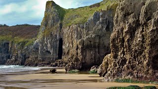 Lydstep Cliffs amp Caverns Pembrokeshire West Wales [upl. by Ynhoj]