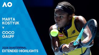 Marta Kostyuk v Coco Gauff Extended Highlights  Australian Open 2024 Quarterfinal [upl. by Jania]