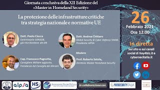 Webinar quotLa protezione delle infrastrutture critiche tra strategia nazionale e normative UEquot [upl. by Siaht]