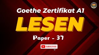 Goethe Zertifikat A1 Exam 2024  Paper  37  Lesen mit Antworten  GermanSamosa  lesena1 [upl. by Samtsirhc]