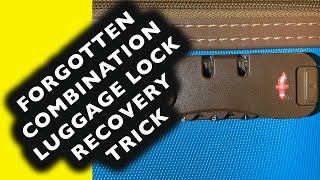 How to Unlock Forgotten TSA Combo Dial Lock EASY [upl. by Acinorej]