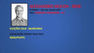 Eleições 2016  Jingle Alessandro Molon REDE  Prefeito Rio de Janeiro [upl. by Zeret]