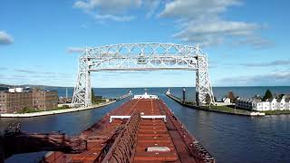 Duluth Lift Bridge Departure  Ships View from Paul R Tregurtha [upl. by Paradies677]