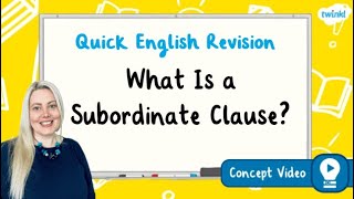 What Is a Subordinate Clause  KS2 English Concept for Kids [upl. by Ahsinehs88]