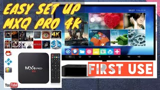 EASY SET UP MXQ PRO 4K ANDROID ULTRA HD TV BOX  HOW TO  SETUP  SET UP [upl. by Ysabel]