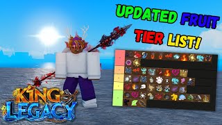 Updated BEST Fruit Tier List For GRINDING in King Legacy Update 6 Roblox [upl. by Colb]