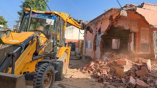 JCB 3DX Xtra Going to Old School Demolished and Crushed in Udangudi  jcb video [upl. by Judith]