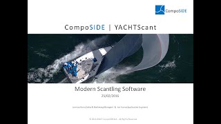 CompoSIDE Webinar  YACHTScant  Modern Scantling Software [upl. by Ynnavoeg]