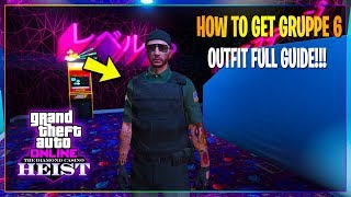 GTA Online  How To Get The Gruppe 6 Outfit Full Guide The Diamond Casino Heist DLC [upl. by Ahsemot]