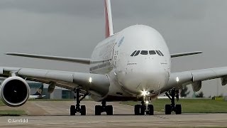 9 Very Close Takeoffs amp Landings A380 777 787 A330 757 767 A319 Manchester Airport [upl. by Irina]