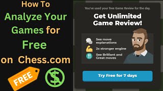 How To Analyze Your Games For Free On Chesscom  Without a member ship [upl. by Hillary]