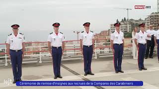 Institution  Cérémonie de remise d’insignes aux recrues de la Compagnie des Carabiniers [upl. by Agathy547]