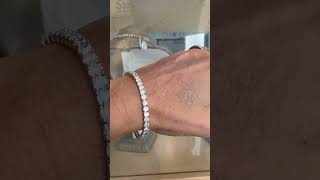 14K White Gold Tennis Bracelet with 90ct 36mm LabGrown Diamonds EF VVS Clarity [upl. by Idden681]