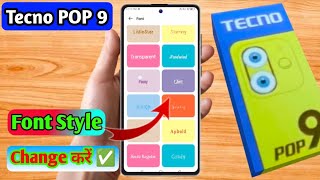 how to change font style in tecno pop 9  tecno pop 9 font style change [upl. by Saidel]