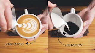 Barista Training  4  Common Latte Art Patterns [upl. by Sigfrid]