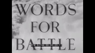 1941 BRITISH PATRIOTIC PROPAGANDA FILM quotWORDS FOR BATTLEquot SIR LAURENCE OLIVIER 51744 [upl. by Perloff306]