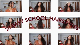 TUTORIAL  20 EASY SCHOOL CURLY HAIRSTYLES [upl. by Coleman361]