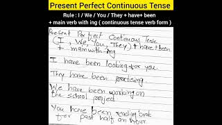 Present Perfect Continuous Tense examples [upl. by Rosy]