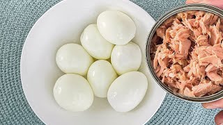 Nur Eier und Thunfisch Ich mache dieses Rezept in 2 Minuten [upl. by Retrac]