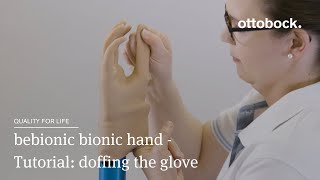 bebionic bionic hand  Tutorial doffing the glove  Ottobock [upl. by Irvine]