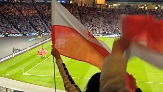 Szkocja  Polska 23 Hampden Sadium Glasgow 5924 pierwszy gol dla Polski kibice się cieszą [upl. by Nailimixam519]