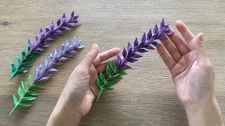 Easy Origami Flower Lavender  Paper Lavender Flower 😍 [upl. by Mandych]