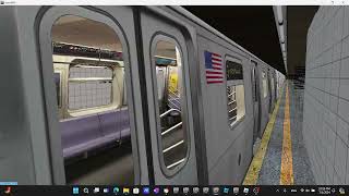 Openbve 2019 2022 Kawasaki R143 G Train Departing at Court Square [upl. by Salohcim]