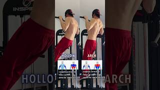 🟦Hollow vs Arch pull ups💪 reminder to use the right form for your desired muscle group✔️ SUBSCRIBE [upl. by Therine323]