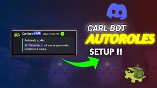 How To Setup Carl Bots Autoroles in mobile  Discord [upl. by Greer]