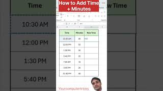 How to add Time  Minutes djexcel excelshortcuts dj excel windows shortsvideo shorts [upl. by Dierdre]